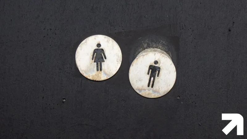 símbolos de sexo e gênero geralmente mostrados em banheiros